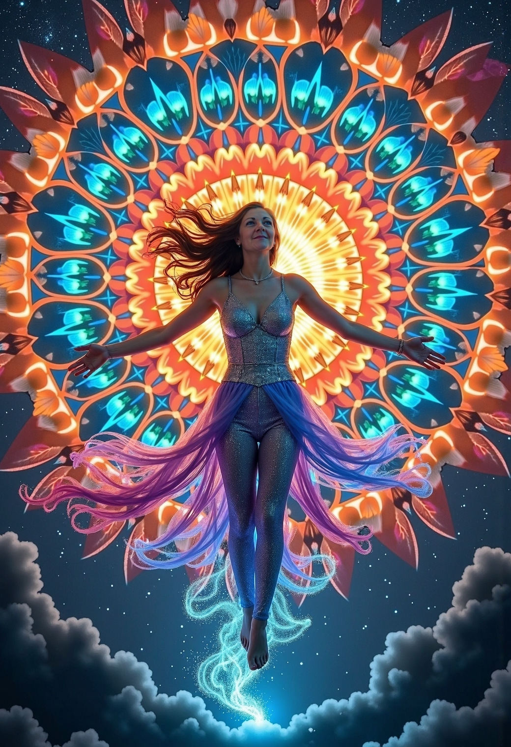 amy773 blue eyed woman levitates mid-air-FLUX TRAI